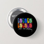 LGBT für Hillary Clinton - Pop-Kunst - .png Button (Vorne & Hinten)