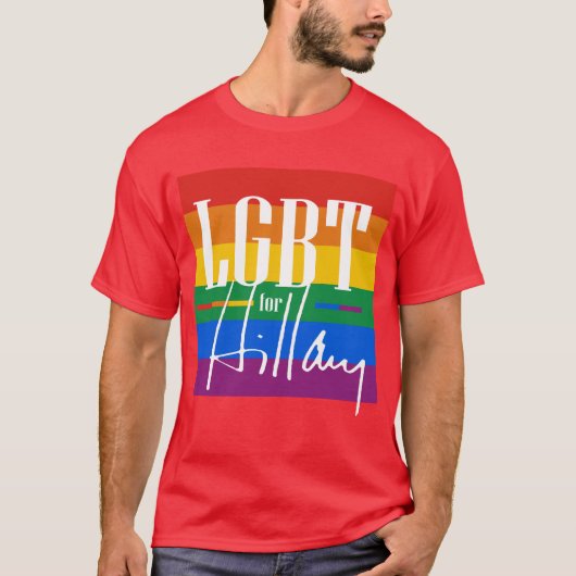 LGBT FÜR HILLARY - - .PNG T-Shirt (Vorderseite)