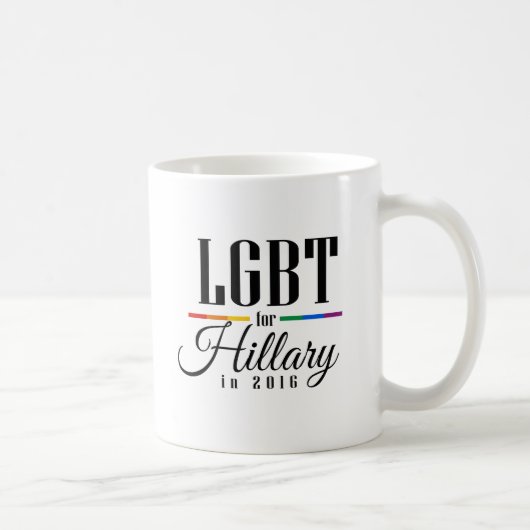 LGBT FÜR HILLARY —.pnnn Kaffeetasse (Rechts)