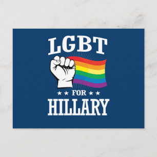 LGBT FÜR HILLARY POSTKARTE