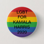 LGBT für Kamala Harris 2020 Button (Vorderseite)