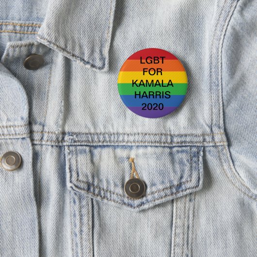 LGBT für Kamala Harris 2020 Button (Beispiel)