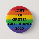 LGBT für Kirsten Gillibrand-Präsident 2020 - Schal Button (Vorderseite)