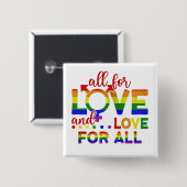 LGBT für Liebe, Liebe für alle Button (Vorne & Hinten)