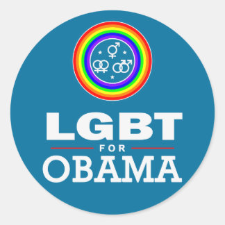 LGBT für OBAMA Runder Aufkleber