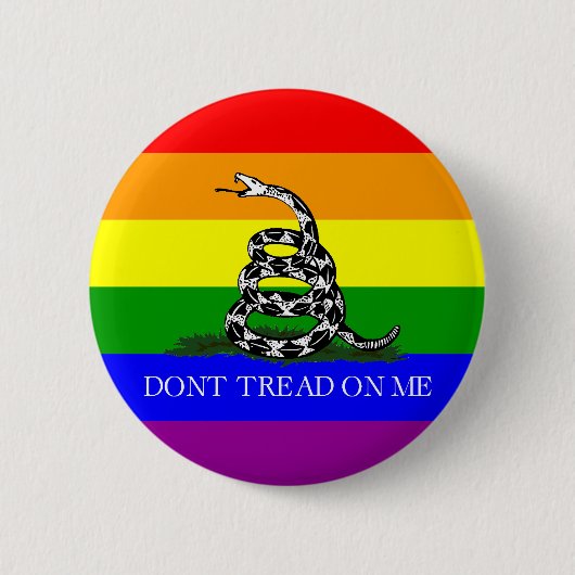 LGBT Gadsden Button (Vorderseite)