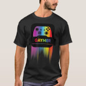 LGBT Gamer Gaymer T Gay Pride Rainbow Gamepad T-Shirt (Vorderseite)