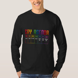 LGBT Gay Agenda Transgender Lesbisch Rainbow Gay P T-Shirt