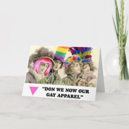 LGBT Gay Apparel Holiday Vintage Grußkarte Feiertagskarte