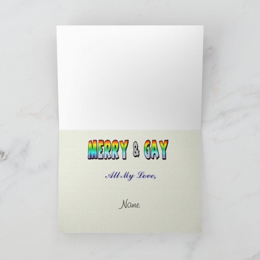 LGBT Gay Birthday Card zum Anpassen Karte (Innenseite)