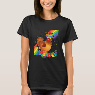 LGBT Gay Chicken Flag Rainbow LGBTQ Le T-Shirt