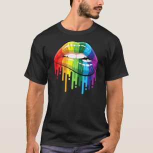 Lgbt Gay Lesbian Csd Pride Lips Mund T-Shirt