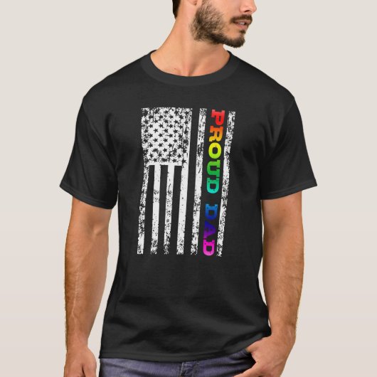 LGBT Gay Lesbian Proud Vater T-Shirt (Vorderseite)