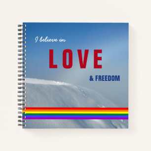 LGBT Gay Liebe and Freedom Winter Foto Notizblock