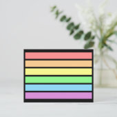 LGBT Gay Pastel Pride Rainbow Flag Farben Postkart Postkarte (Stehend Vorderseite)