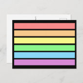LGBT Gay Pastel Pride Rainbow Flag Farben Postkart Postkarte (Vorne/Hinten)