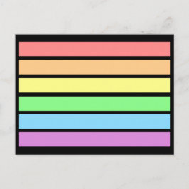 LGBT Gay Pastel Pride Rainbow Flag Farben Postkart Postkarte