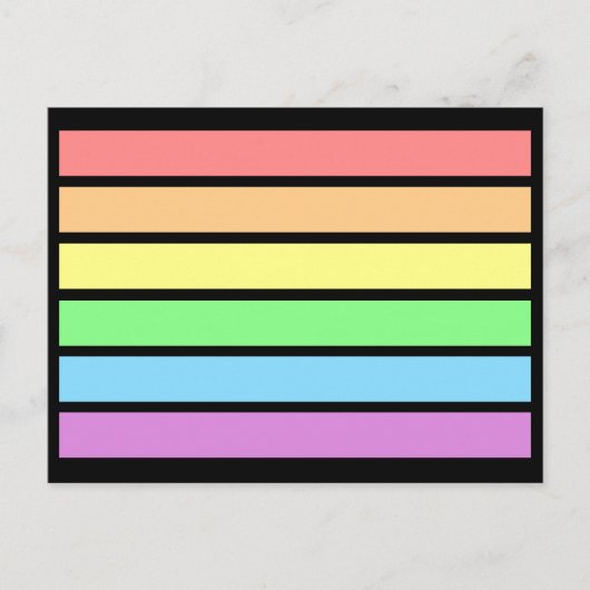 LGBT Gay Pastel Pride Rainbow Flag Farben Postkart Postkarte (Vorderseite)