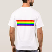 LGBT-Gay Pride Basic 6-Farbreglerbogen T-Shirt (Rückseite)