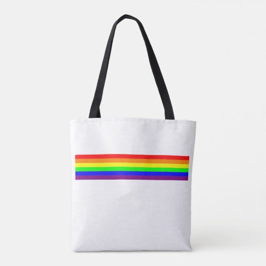 LGBT-Gay Pride Basic 6-Farbreglerbogen Tasche (Rückseite)
