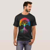 Lgbt Gay Pride Baum T-Shirt (Vorne ganz)