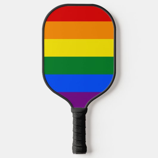 LGBT-Gay Pride Doppelseitige Regenbogenflagge Pickleball Schläger (Vorderseite)
