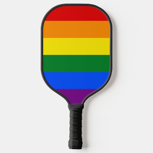LGBT-Gay Pride Doppelseitige Regenbogenflagge Pickleball Schläger (Rückseite)