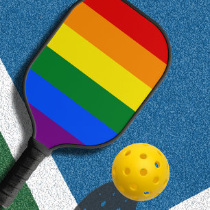 LGBT-Gay Pride Doppelseitige Regenbogenflagge Pickleball Schläger