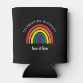 LGBT-Gay Pride feiert Diversity Liebe ist Liebe Dosenkühler (Rückseite)
