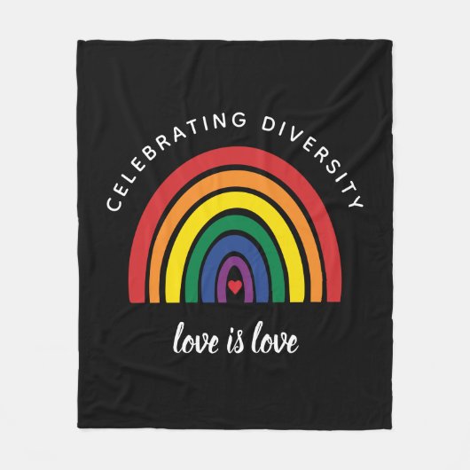 LGBT-Gay Pride feiert Diversity Liebe ist Liebe Fleecedecke (Vorderseite)