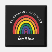 LGBT-Gay Pride feiert Diversity Liebe ist Liebe Magnet (Vorne)