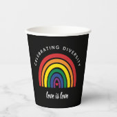 LGBT-Gay Pride feiert Diversity Liebe ist Liebe Pappbecher (Vorderseite)