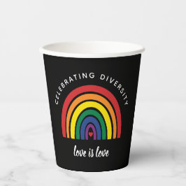 LGBT-Gay Pride feiert Diversity Liebe ist Liebe Pappbecher
