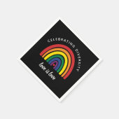 LGBT-Gay Pride feiert Diversity Liebe ist Liebe Serviette (Ecke)