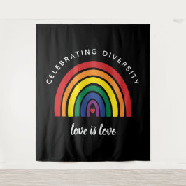 LGBT-Gay Pride feiert Diversity Liebe ist Liebe Wandteppich