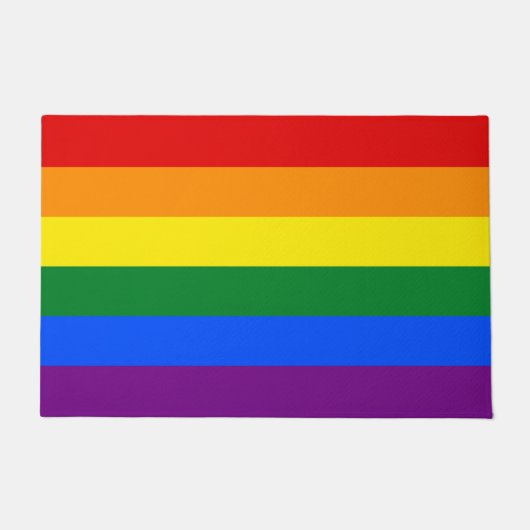 LGBT-Gay Pride-Flag-Regenbogen-Doormat Fußmatte (Vorderseite)