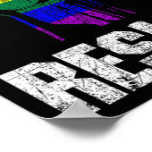 LGbt Gay Pride Flag Resist Poster (Ecke)