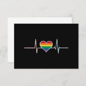 LGBT Gay Pride Heartbeat Lesbian Gays Liebe Dankeskarte (Vorne/Hinten)