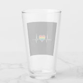 LGBT Gay Pride Heartbeat Lesbian Gays Liebe Glas (Rückseite)