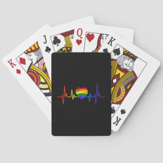 LGBT Gay Pride Heartbeat Lesbian Gays Liebe Spielkarten