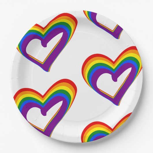 LGBT Gay Pride Liebe Regenbogenflagge LGBTQ Party Pappteller (Vorderseite)