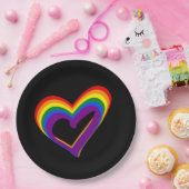 LGBT Gay Pride Liebe Regenbogenflagge LGBTQ Party Pappteller (Party)