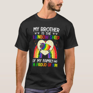 LGBT-Gay Pride mein Bruder ist Regenbogenschaf aus T-Shirt