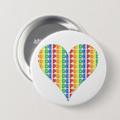 LGBT Gay Pride Monat Feier Rainbow Herz Button (Vorne & Hinten)
