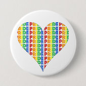 LGBT Gay Pride Monat Feier Rainbow Herz Button (Vorderseite)