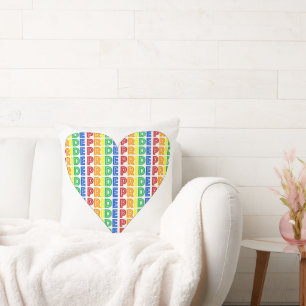 LGBT Gay Pride Monat Feier Rainbow Herz Kissen