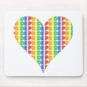 LGBT Gay Pride Monat Feier Rainbow Herz Mousepad