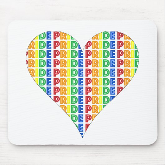 LGBT Gay Pride Monat Feier Rainbow Herz Mousepad (Vorne)