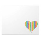 LGBT Gay Pride Monat Feier Rainbow Herz Notizblock (Vorderseite)