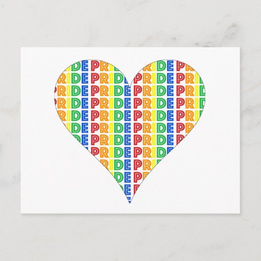 LGBT Gay Pride Monat Feier Rainbow Herz Postkarte (Vorderseite)